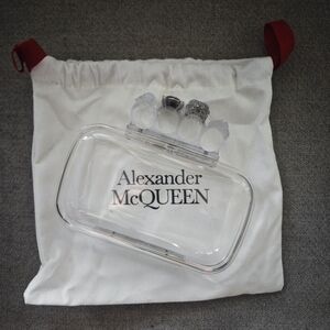 Alexander McQueen clear Knuckle Duster Acrylic CLutch